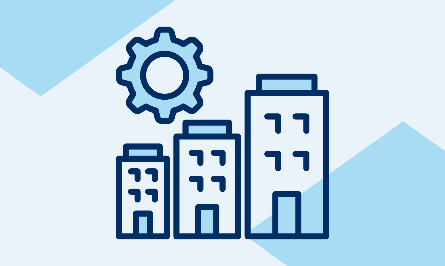 Graphic representing the "Mittelstand" (mid-sized companies) and their technical or industrial growth.
