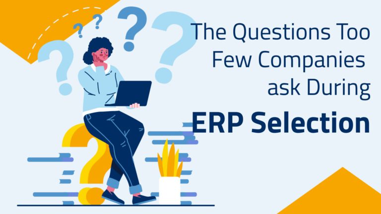 Illustration of ERP selection, highlighting the key questions for choosing a future-proof ERP system.