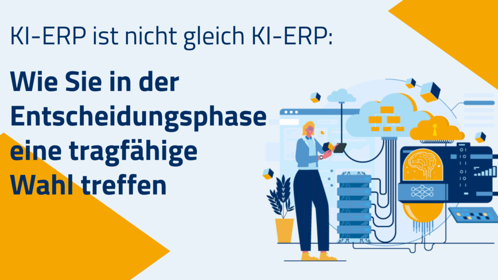 Illustration zu KI-ERP und der Auswahl eines zukunftsfähigen ERP-Systems